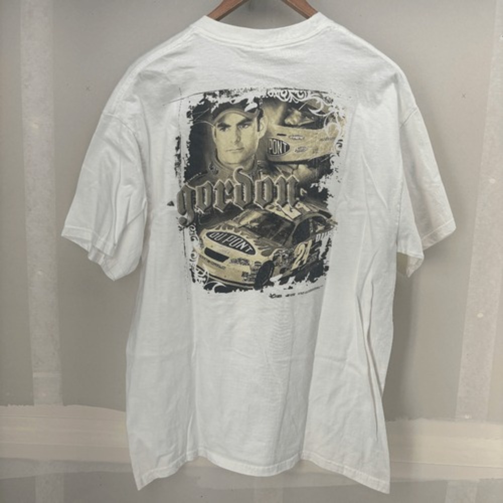 Nascar Chase Authentics 2005 Jeff Gordon Gothic Print T-Shirt Size L Y2K Racing